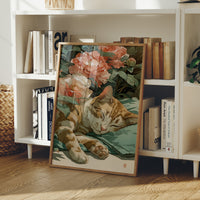 Afternoon Naps Between Coral Peonies