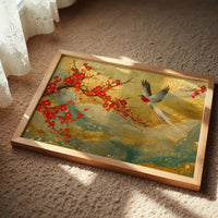 Red Blossoms Chase Morning Light