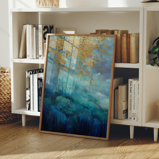 Golden Storm Breaks Over Azure Seas