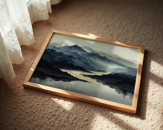 Misty Peaks Mirror Morning Light