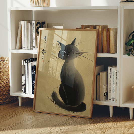 Midnight Cat Grins At Dawn