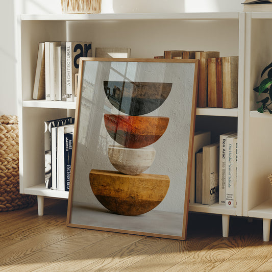 Stacked Bowls Above City Spirits