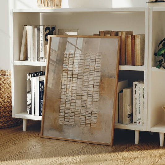 Sunlit Bar Cart Meets Abstract Lines