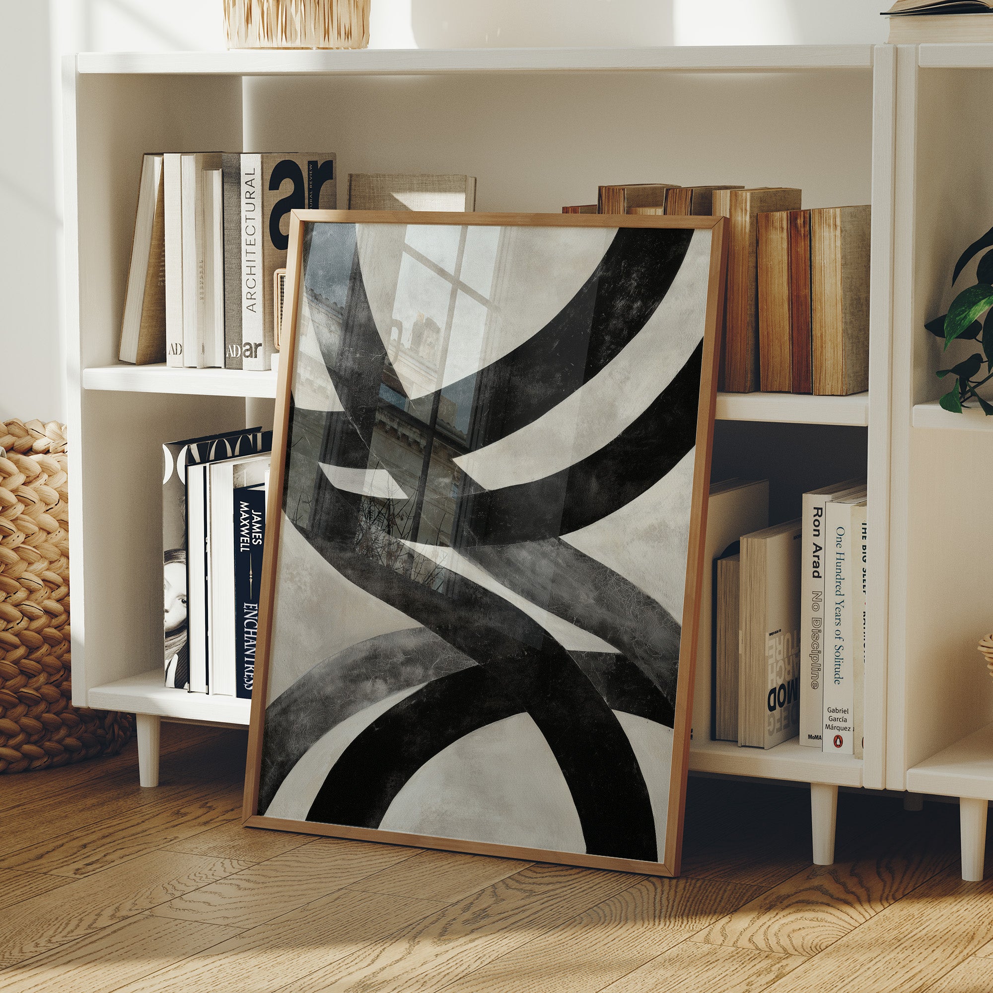 Bold Curves Dance In Monochrome