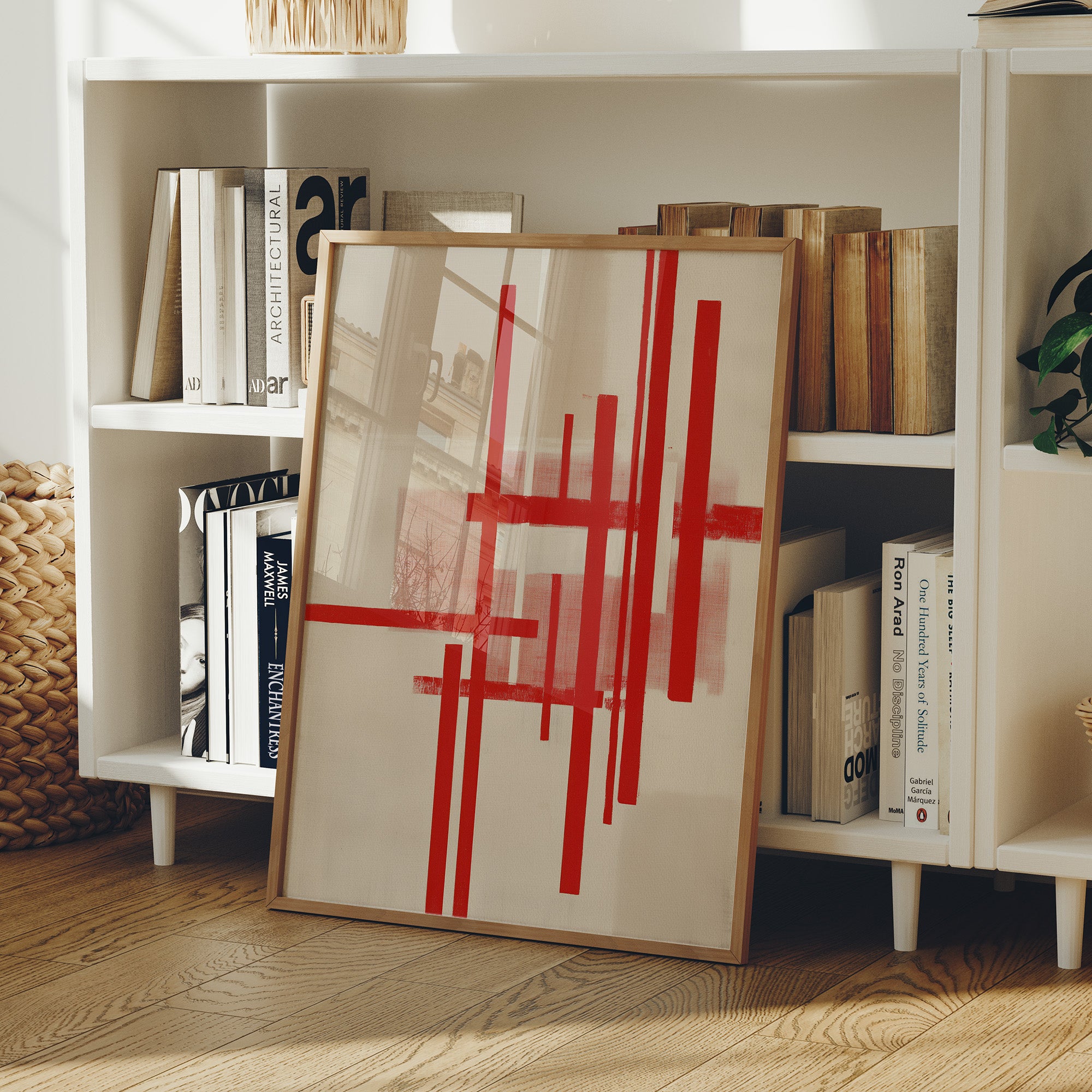 Red Lines Dance Through Morning Light