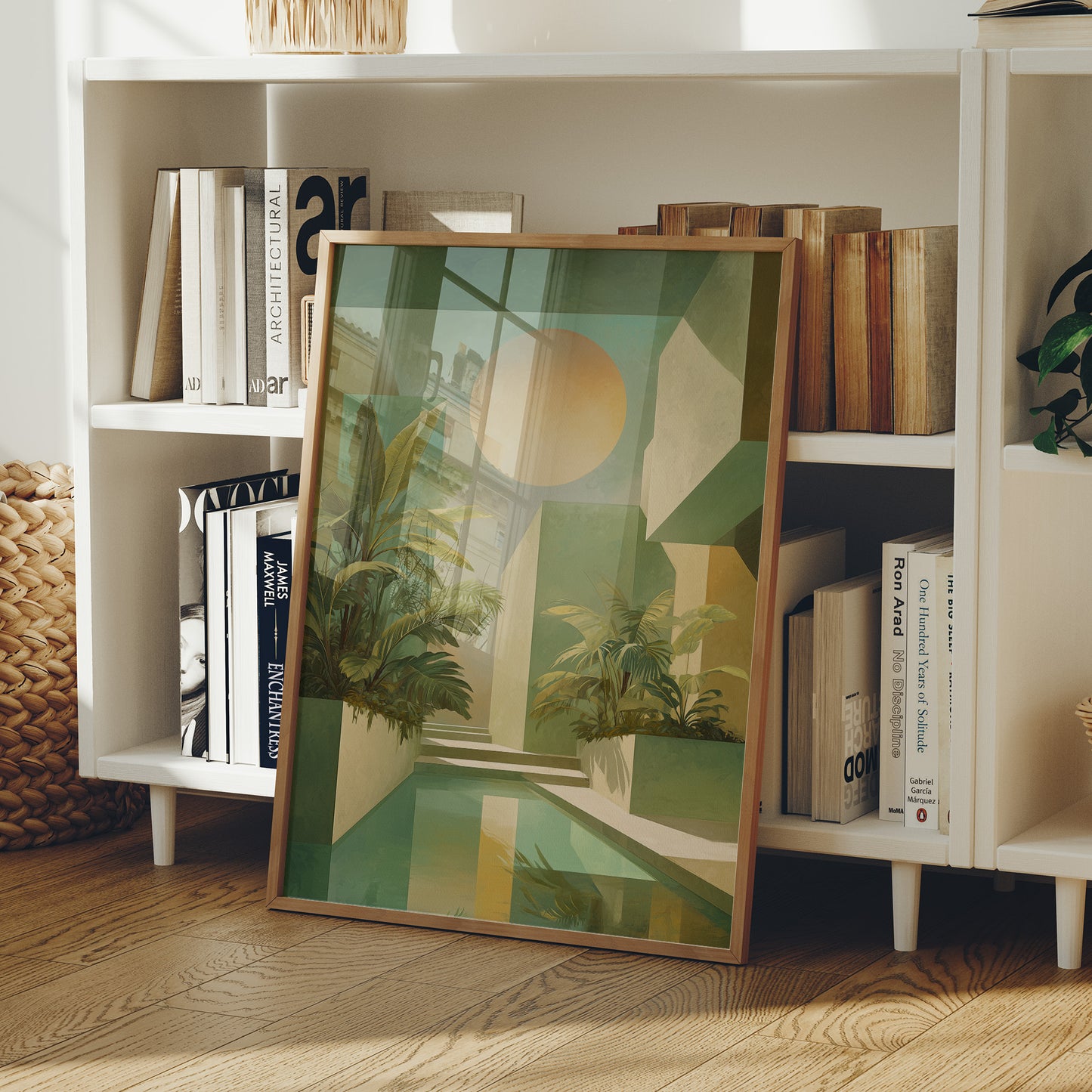 Palms Dance In Geometric Sunlight