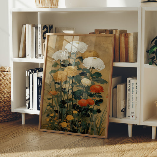 Chrysanthemums Dance In Golden Light