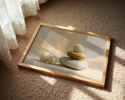 Sunlit Stones Find Morning Balance