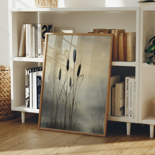 Cattails Dance Above Evening Mist