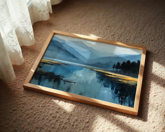 Mountain Lake Holds Evening's Secrets