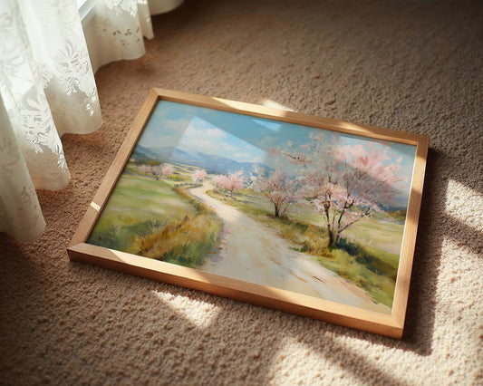 Cherry Blossoms Line Mountain Road