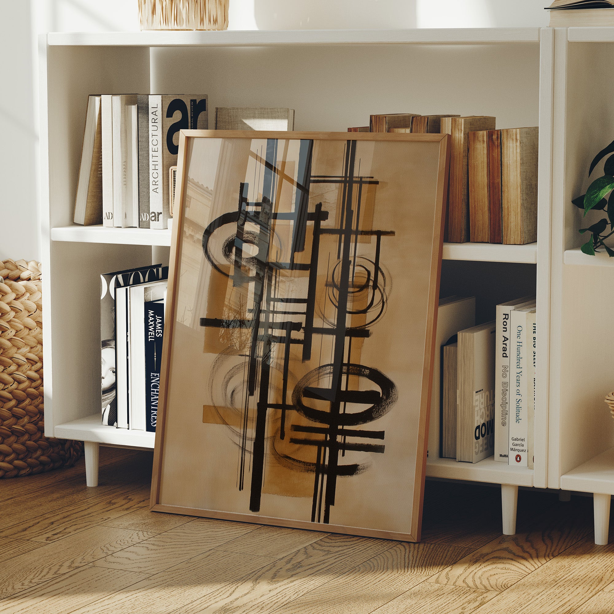 Lines Dance Through Golden Light