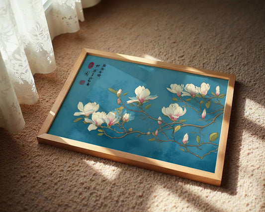 Magnolias Float On Azure Seas