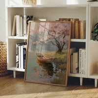 Cherry Blossoms Guard The Quiet Harbor