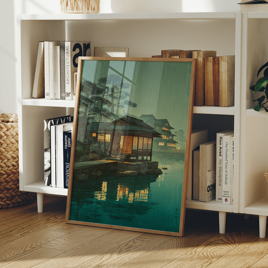 Lanterns Float On Emerald Waters