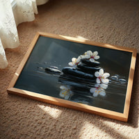 Cherry Blossoms Find Stillness Below