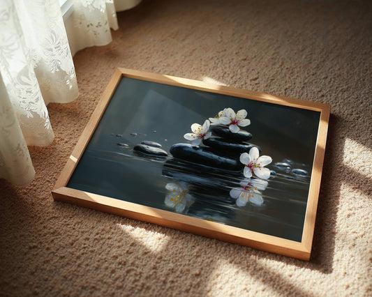 Cherry Blossoms Find Stillness Below