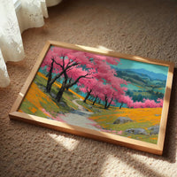 Cherry Blossoms Paint Mountain Valleys