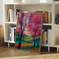 Cherry Blossoms Paint The Winding Path