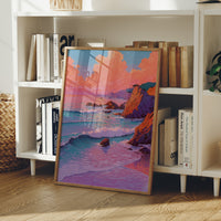 Coral Cliffs Meet Twilight Waves