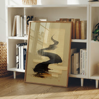 Ink Rivers Flow Through Golden Light