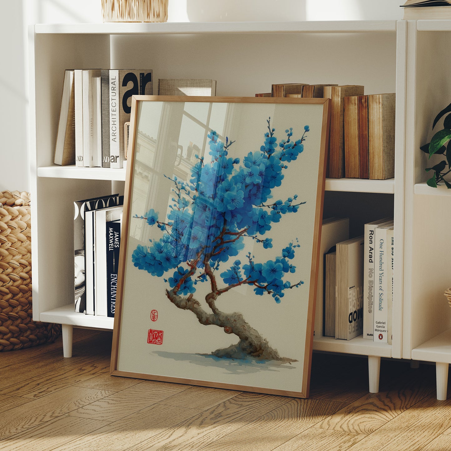 Azure Blossoms Above City Spirits