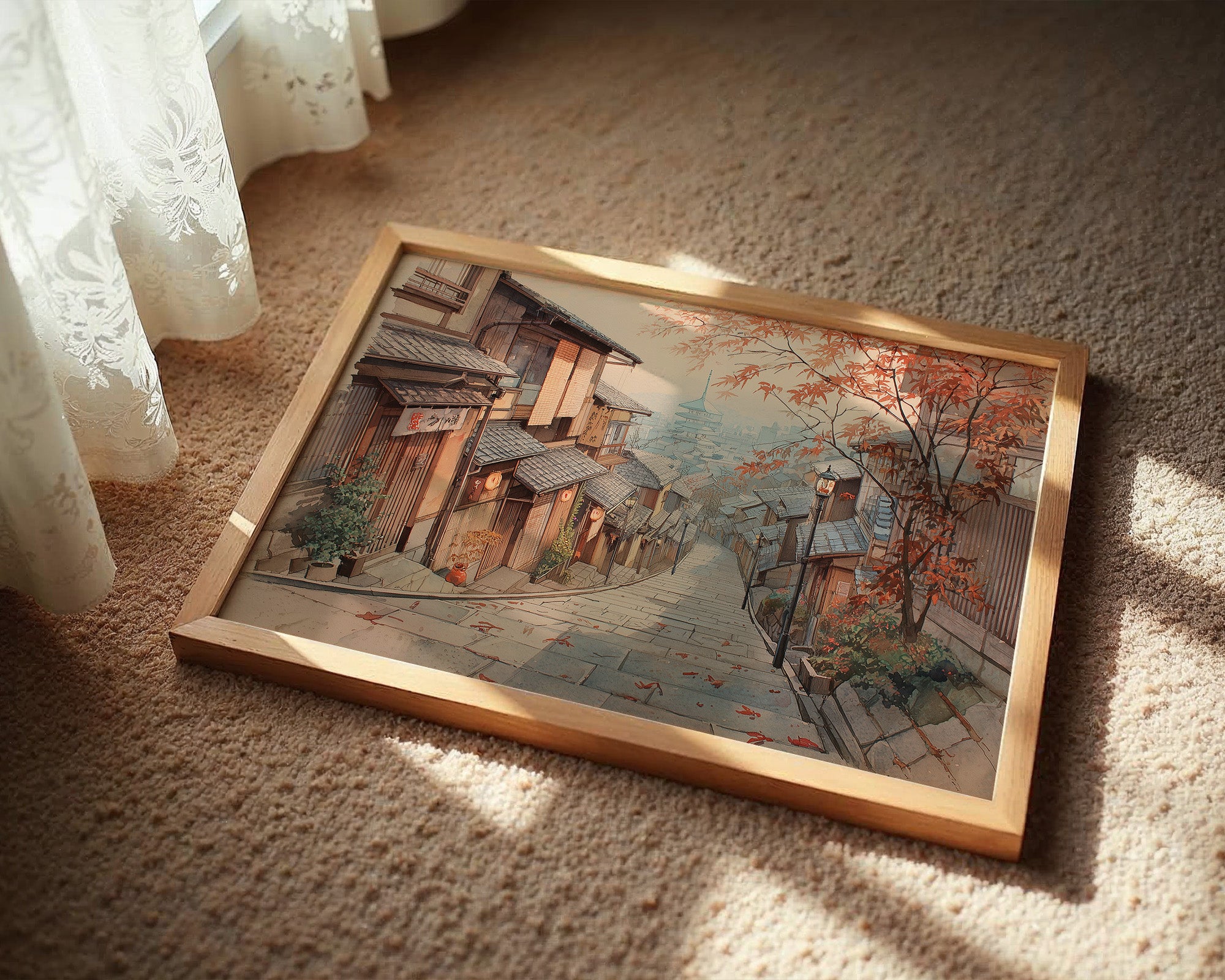 Autumn Maple Graces Ancient Streets