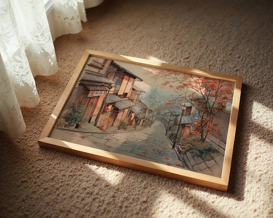 Autumn Maple Graces Ancient Streets