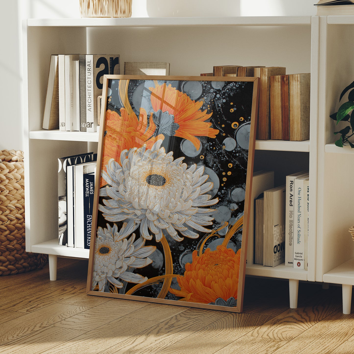 Chrysanthemums Dance Through Midnight Stars