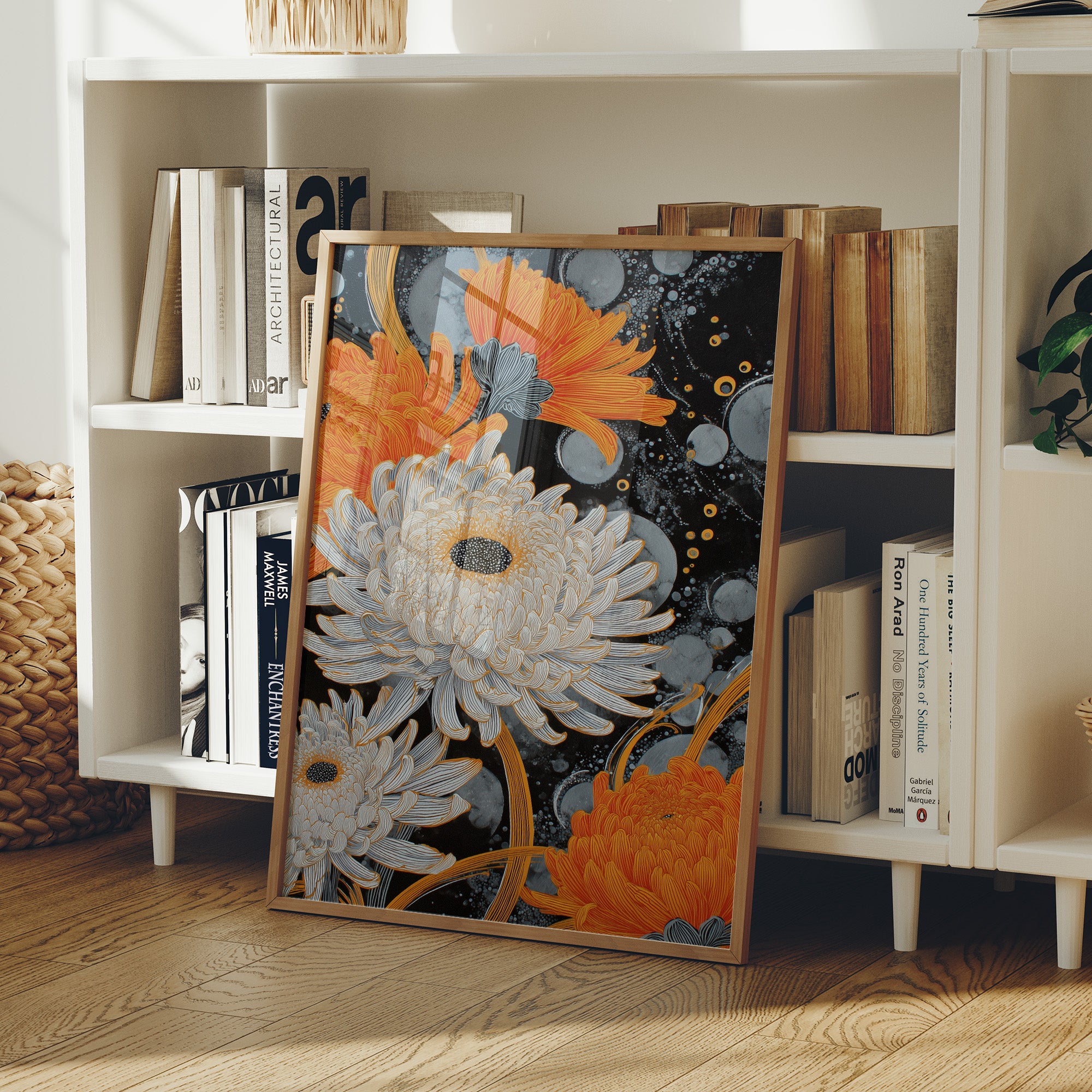 Chrysanthemums Dance Through Midnight Stars