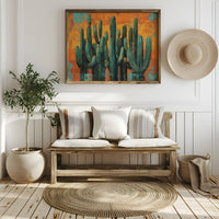 Saguaros Against Copper Sky