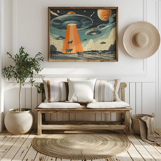 Cosmic Cows Under Orange Beams