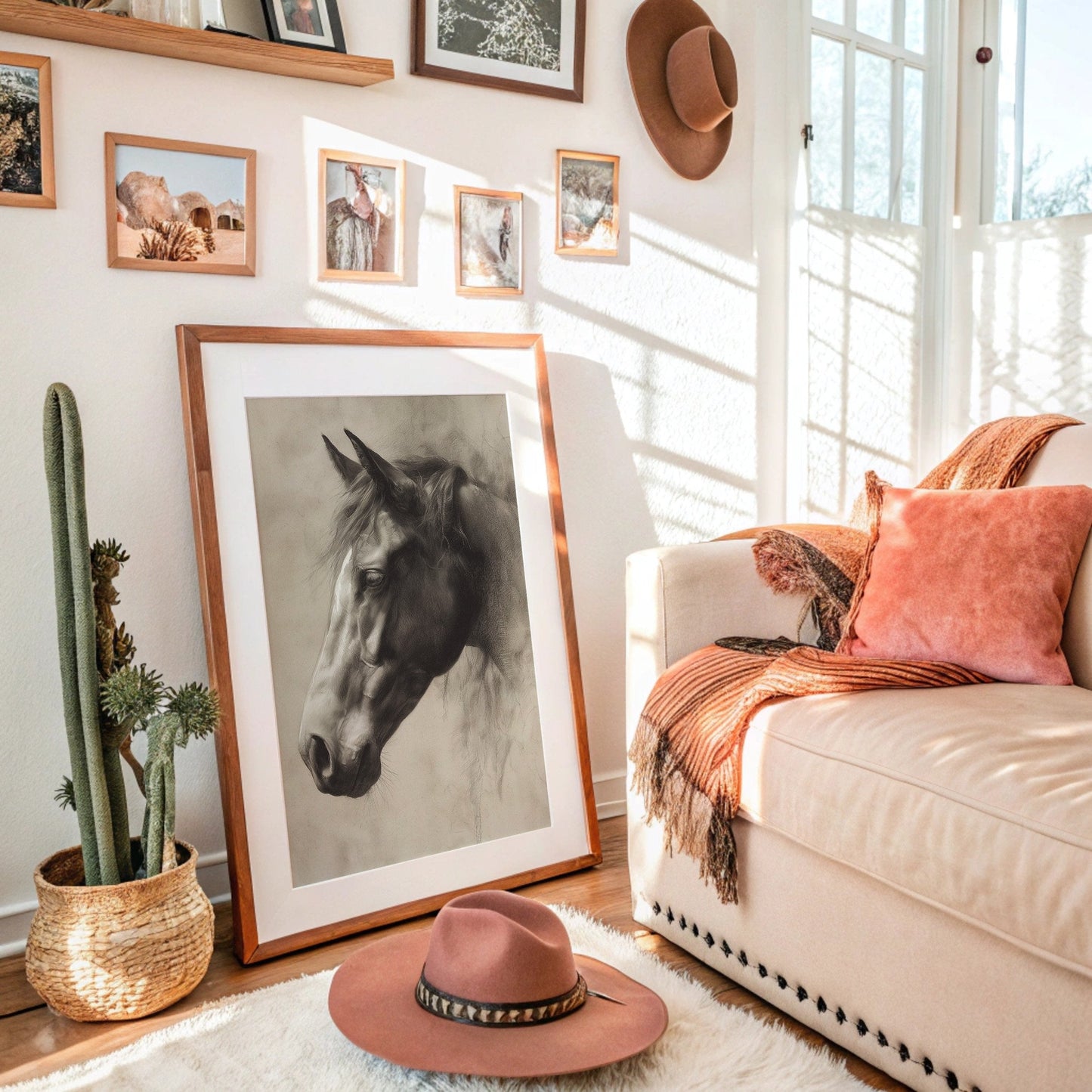 Horse Gaze In Weathered Wood