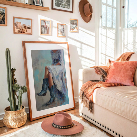 Turquoise Boots Under Lace Skirts