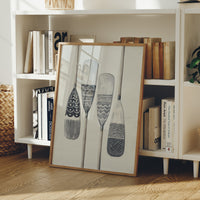 Carved Oars Tell Lakeside Tales