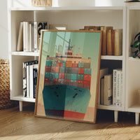 Cargo Vessel In Mint Waters