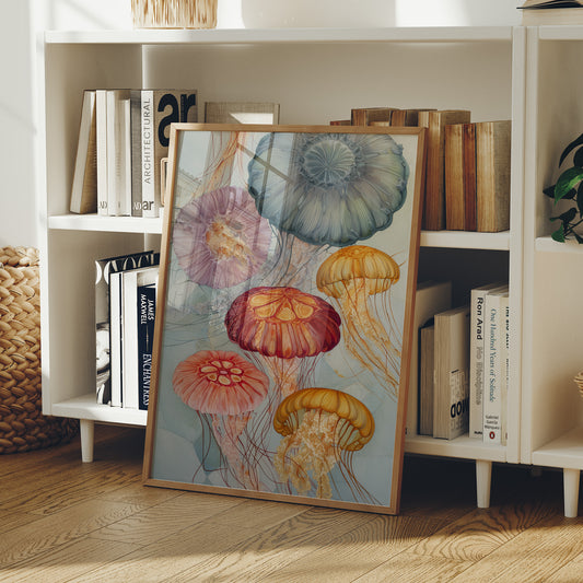 Pastel Medusas Dance Through Currents