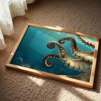Tentacles Dance In Turquoise Depths