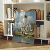 Coastal Keeper With Blooming Garden