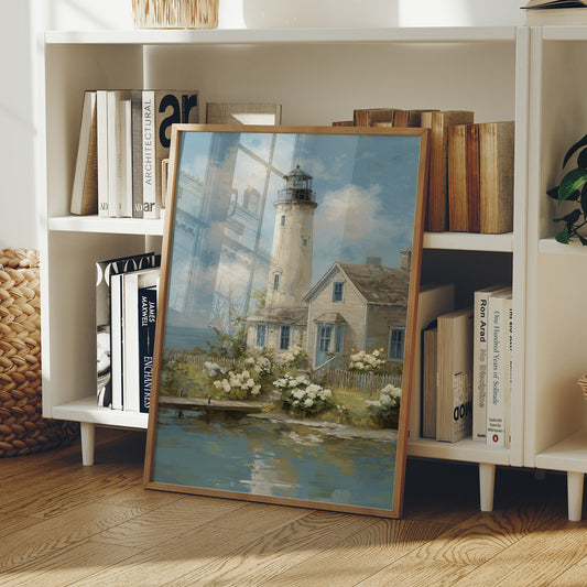 Coastal Keeper With Blooming Garden