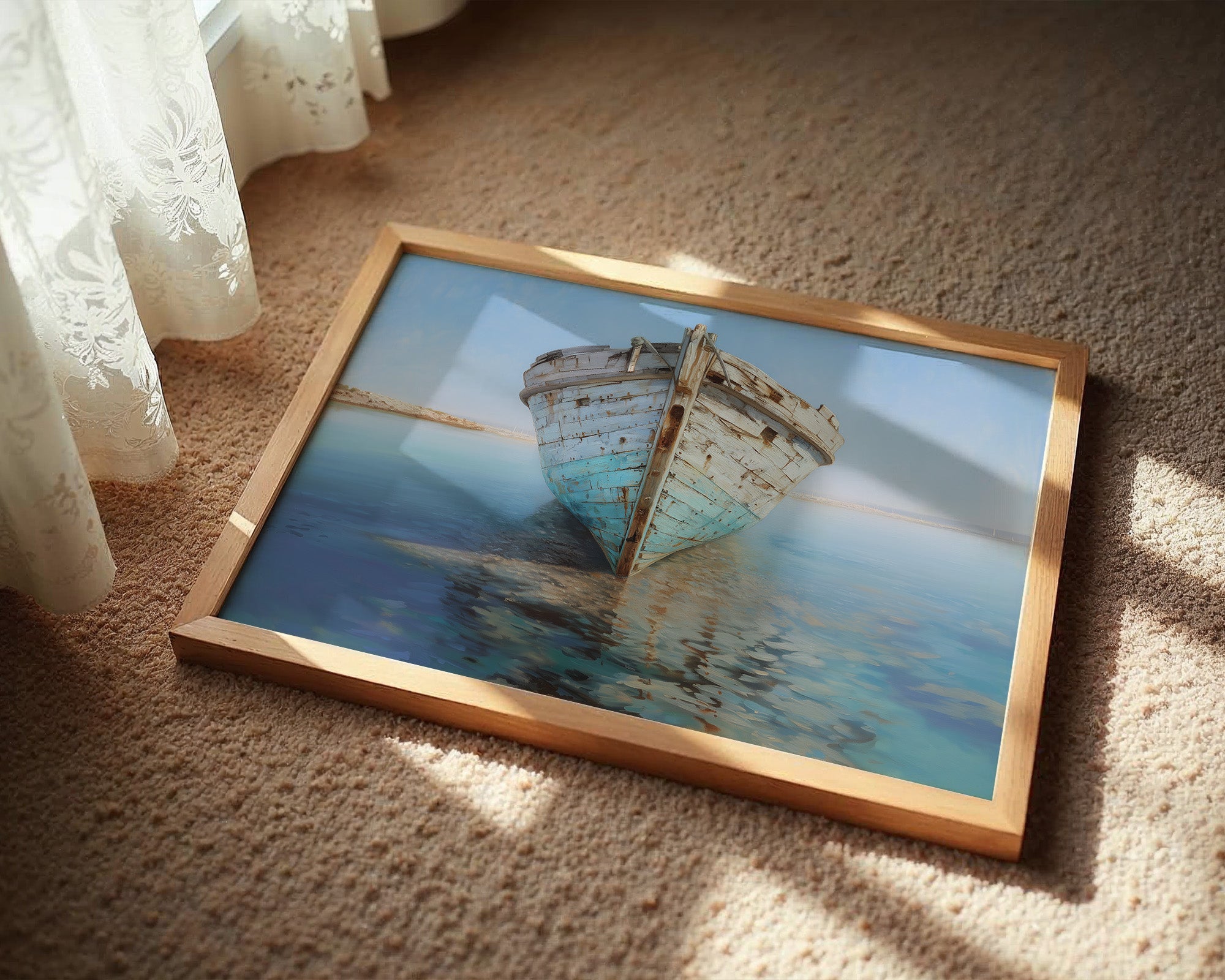 Weathered Vessel Rests In Stillness