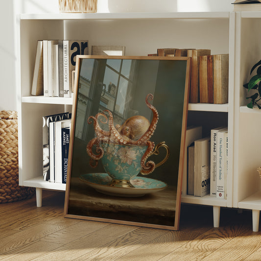 Tentacles Curl Through Teacup Surrealism