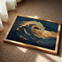 Gilded Currents Against Midnight Sea