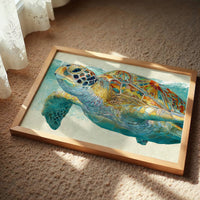 Ancient Voyager In Turquoise Depths