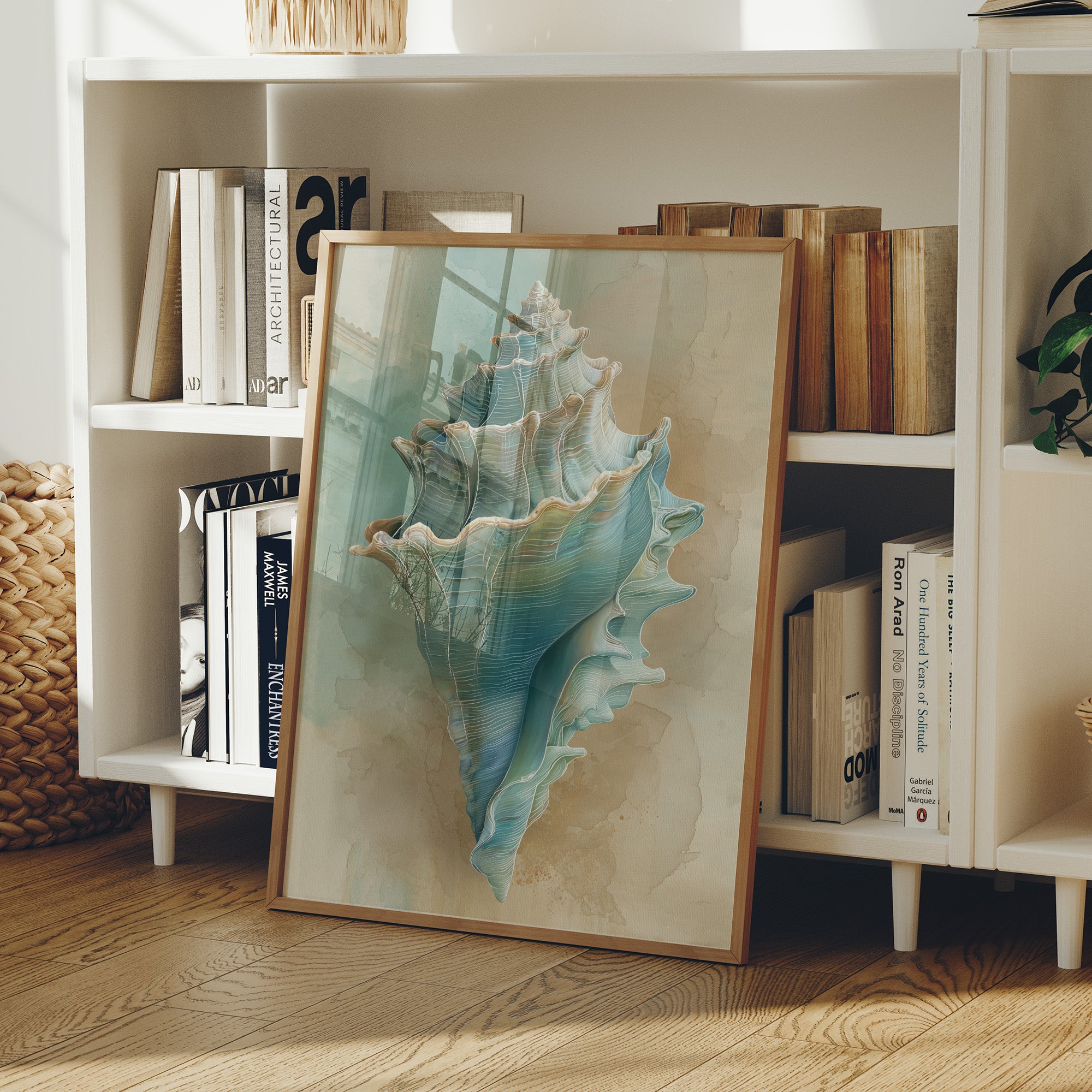 Ocean Memory In Wooden Frame