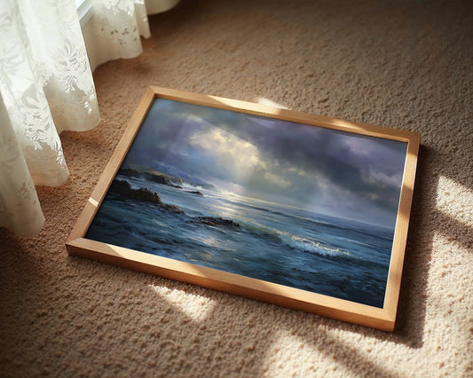 Light Breaks Through Ocean Storm