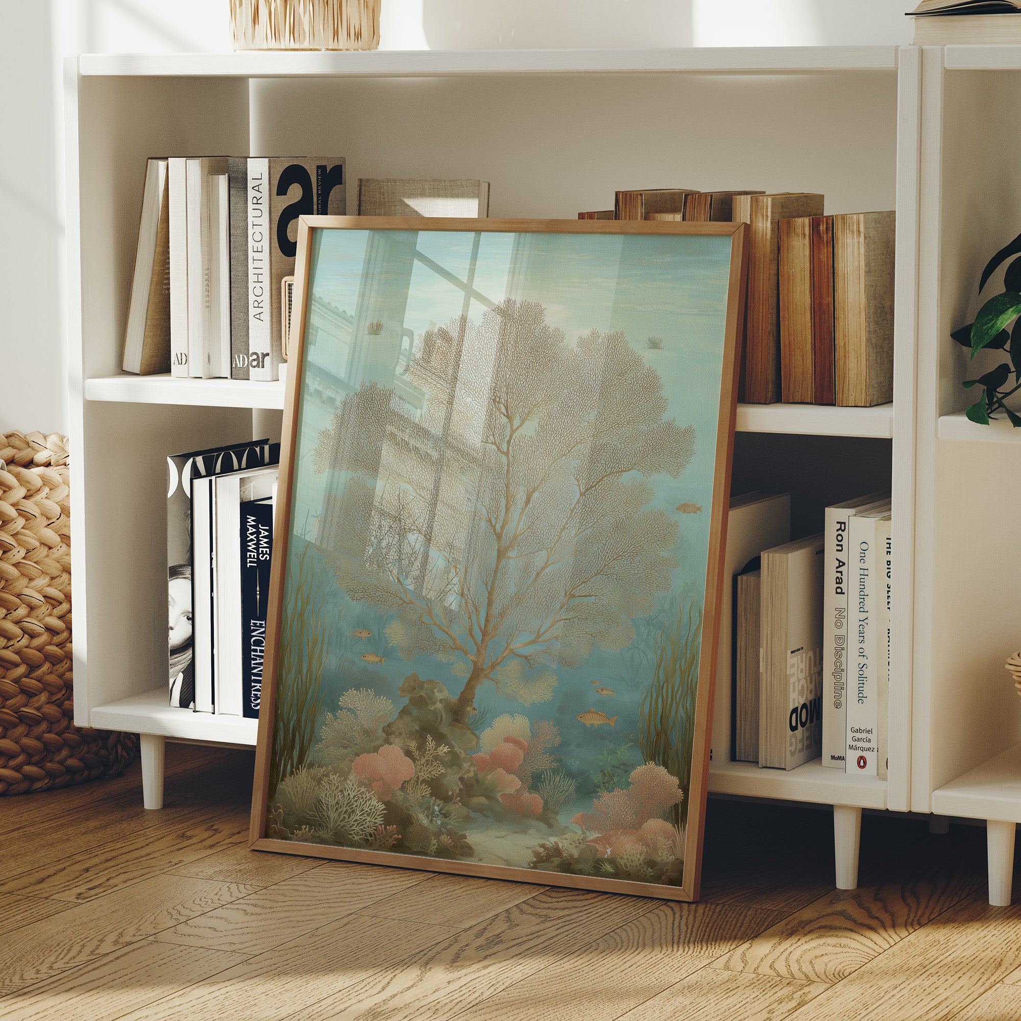 Seafoam Memories In Wooden Frame