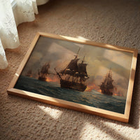 Galleons Dance Through Fiery Seas