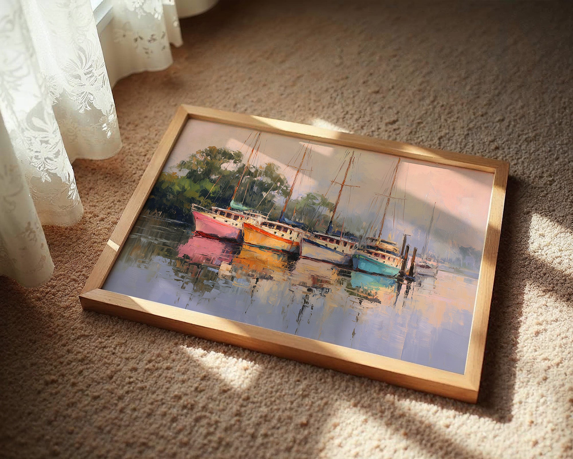 Harbor Dreams At Sunset Blush