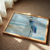 Blue Sentinel At Misty Shore